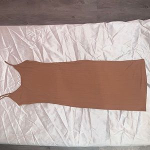 Ribbed midi spaghetti strap dress. Size S. Lightweight material.